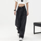 Pear -shaped figure straight jeans female big size fat sister mm high waist loose, thin leg mop long pants tide