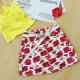 American hot girl color printed A-line skirt for women 2025 summer new versatile high-waist commuter skirt