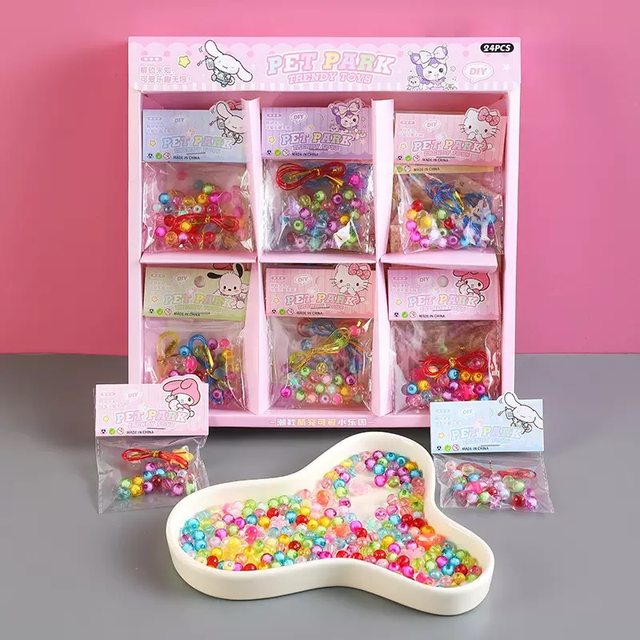 DIY beaded handmade material bag princess jewelry bracelet necklace girl beaded accessories convenience store toys