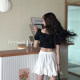 pleated ruffled skirt for women in summer 2021 new large size fashionable versatile short skirt high waist slim skirt trendy
