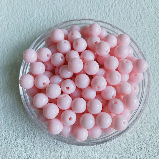 8mm straight hole rainbow beads acrylic colorful candy beads handmade beading material diy separated beads bag bracelet necklace