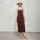 Amii2025 summer new solid color commuter style modal cotton high elastic loose long A-line skirt
