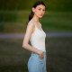
Amii French small suspender knitted top for spring and summer women 2024 new vest black bottom with short inner and outer wear