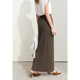 AMII2024 autumn new elegant commuting with waist band double -song yarn pits striped knitted skirt skirt women's long skirt
