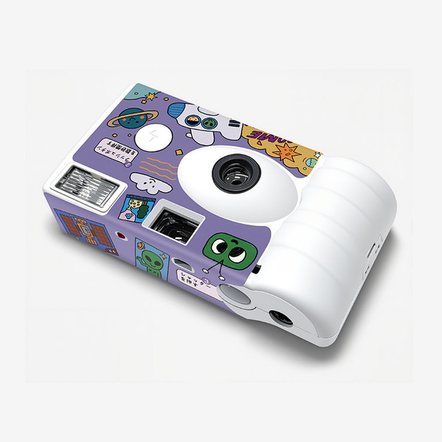 
Disposable film camera half-club illustration point and jackal film roll in the door camera with flash student birthday gift