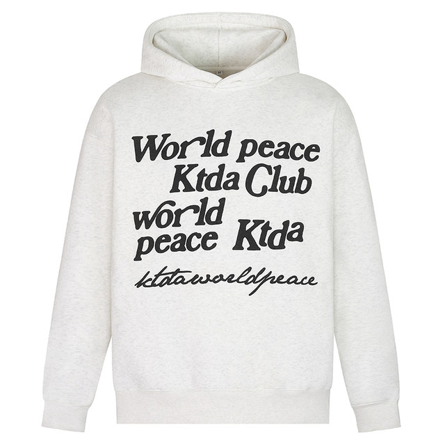 KTDA National Chao Basic Letter Couple Foaming Printing and Velvet Sweater Men and Women's Autumn Loose Loose Top