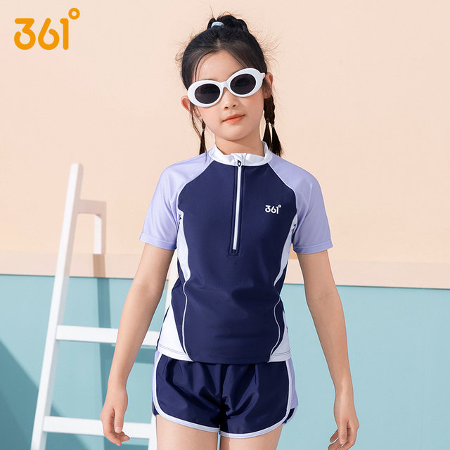 361 children's swimsuits for girls, middle and older children in hot springs 2025 new junior high school girls professional split swimsuits