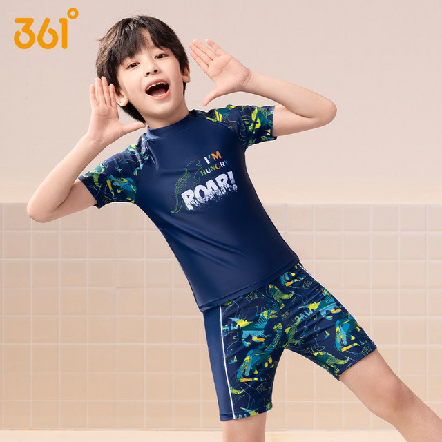 361 degree children's swimsuit boys 2025 new split medium-sized children's boys teenager swimsuit swimming trunk suit
