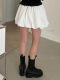Popular folds, bud loose waist to cover the ultra -short half skirt, summer simple bubble lanterns, high -end skirt female
