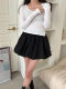 Popular folds, bud loose waist to cover the ultra -short half skirt, summer simple bubble lanterns, high -end skirt female