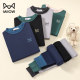 Children's autumn clothing autumn pants boys warm underwear set all cotton cotton cotton cotton big boy boy young half high collar
