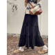 Gold velvet skirt for women with large size fat mm autumn and winter high waist slim A-line skirt with hips and cake skirt mid-length skirt