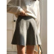 Korean versatile knitted skirt for women with large size fat mm slim short skirt covering hips A-line skirt large hem skirt high waist umbrella skirt