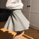 Korean versatile knitted skirt for women with large size fat mm slim short skirt covering hips A-line skirt large hem skirt high waist umbrella skirt