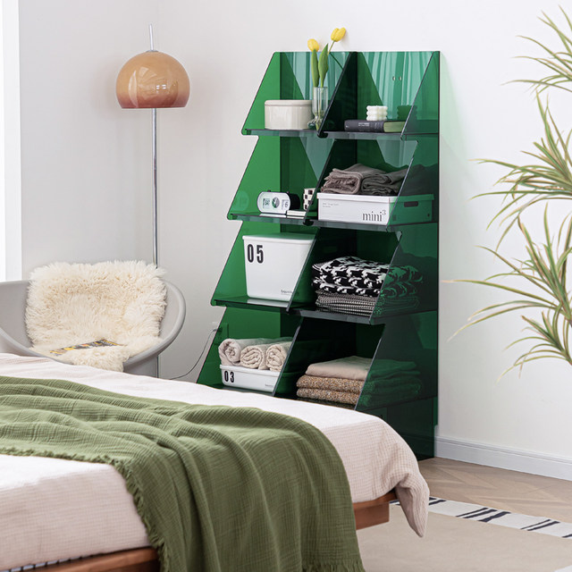 Gray square acrylic Christmas tree storage rack multi-layer storage ...