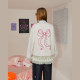 UNIFREE drop-shoulder round neck sweatshirt for women American retro cute loose versatile top