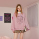 UNIFREE drop-shoulder round neck sweatshirt for women American retro cute loose versatile top