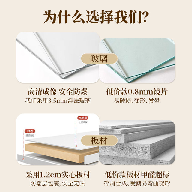 Middle-aged full-body mirror floor-standing mirror household light luxury high-end mirror wall-mounted dressing mirror girls bedroom simple fitting mirror