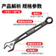 Open-ended wrench tool set multifunctional No. 10 No. 17 hollow ratchet wrench extended open double-headed wrench