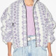MARANT ETOILE MACKENSY retro printed zipper fleece thickened cotton jacket for women