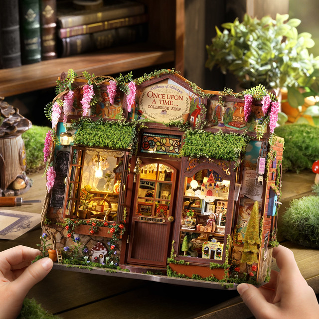 DIY cottage fairy tale kingdom rare house assembled model building block handmade house mini villa super world