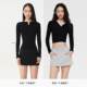 asomesome American Henry Neck Hot Girl Slim Knit Long Sleeve T-shirt Women's V-neck Underwear Top Base Shirt