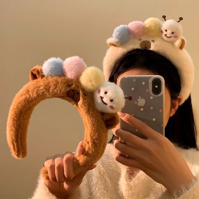 2025 Autumn and Winter New Style High-Korean Women's Fashion Versatile Caterpillar Headband Washing Headband Hairpins Hair Accessories