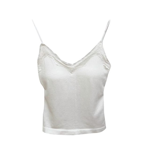 La Chapelle beautiful back lace small suspender vest for women in summer, outside, inside, chest pad integrated base V-neck top
