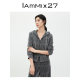 IAmMIX27 Spring and Autumn Hoodie Women's Short Double Zipper Sports and Casual Bright Wire Iron Diamond Knitted Cardigan Jacket