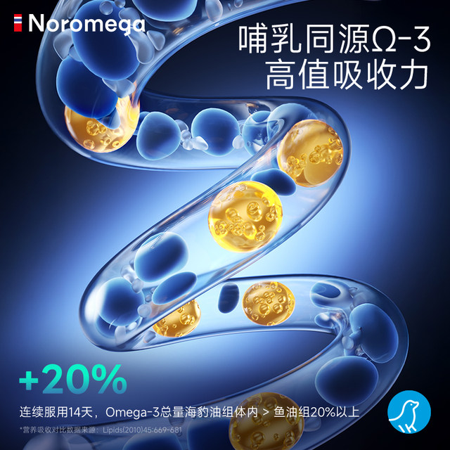 [3 bottles] Norway imported Noromega seal oil flagship store Cardiovascular non-deep sea fish oil