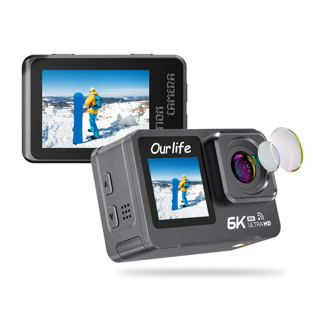 5K high-definition waterproof sports camera chest-worn recorder WIFI student party riding shooting outdoor video recorder