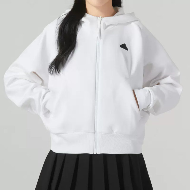 Adidas Women's Clothing 2023 Knitted Hooded Casual