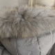 Lemon + white goose down! Fashionable and versatile big fur collar hooded simple waisted mid-length down jacket for women in winter