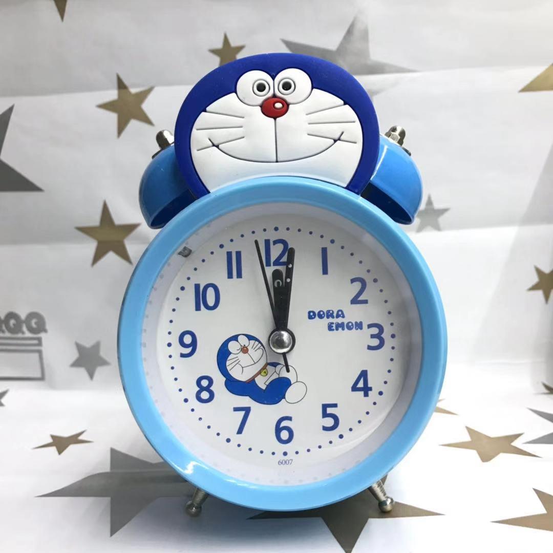 包邮多功能静音夜光哆啦a梦机器猫学生儿童创意床头打铃马蹄闹钟