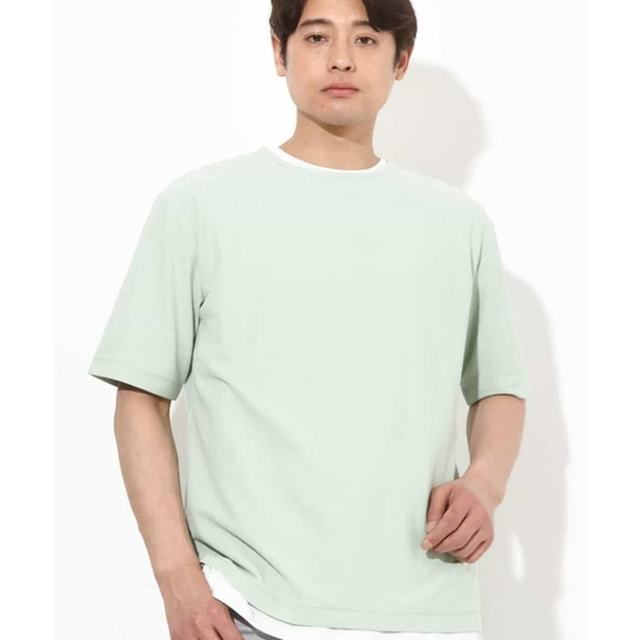 
Japanese direct mail a.v.v men's lightweight stand-up collar short-sleeved T-shirt + sleeveless inner suit KHKGV35044