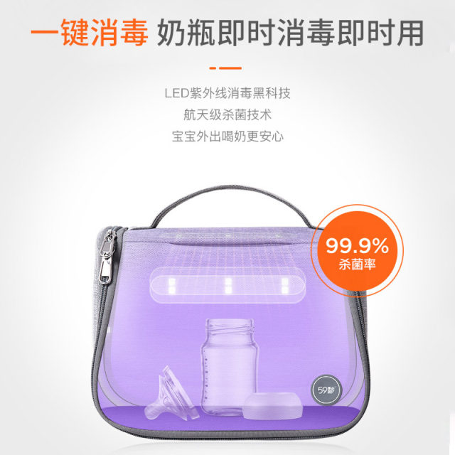 59-second bottle sterilization bag UV bottle sterilizer baby portable sterilizer backpack milk bag baby sterilization bag