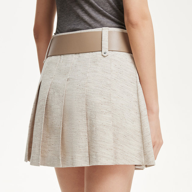 Vero Moda Outlet Skirt 2025 Summer New Shopping Mall same high-waist A-swing pleated short skirt fashionable and age-reducing