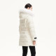 Vero Moda Outlet down jacket winter new lace-up waist mid-length 90 white duck down raccoon fur popular for women