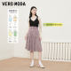 Vero Moda Outlet Skirt Summer Clearance Lady Comfortable Love Check Medium-length Irregular Fashion