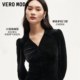 Vero Moda Outlet shirt for women in autumn and winter new velvet lapel puff sleeves slim tops are popular