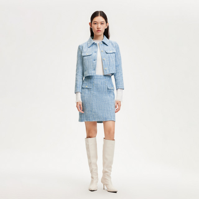 Vero Moda Outlet Skirt in summer new style sweet and elegant high-waisted A-line skirt short skirt trendy