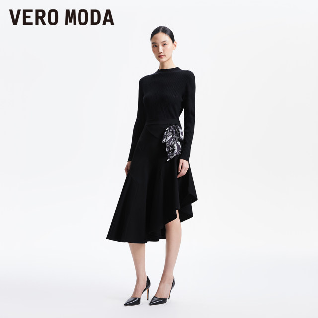 Vero Moda Outlet Skirt in summer new elegant temperament versatile commuter asymmetric skirt trendy