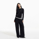 Vero Moda Outlet T-shirt for women 2025 early spring new style spliced ​​fake two-piece pleated long-sleeved versatile slim bodywear