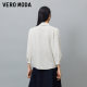 Vero Moda Outlet shirt for women spring and summer new bow ribbon seven-point puff sleeve commuting temperament top