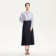 Vero Moda skirt 2025 summer new mall same original color denim pleated long skirt 325137011