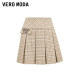 Vero Moda Outlet Skirt New Summer Retro Checker Academy Style High Waist Pleated Skirts Trendy