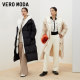 Vero Moda Outlet down jacket for women in winter new 90% white duck down hooded fake two-piece long style versatile and fashionable