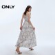ONLY Outlet 2025 Summer New Elegant Holiday Style Smile Printed Sling Long Skirt Fairy Dress Dress Women