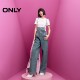ONLY Outlet summer removable chain high waist dad pants jeans for women