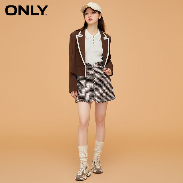 ONLY Summer Little Flavor High Waist Small Waist Zipper Short Skirt Skirt Women
